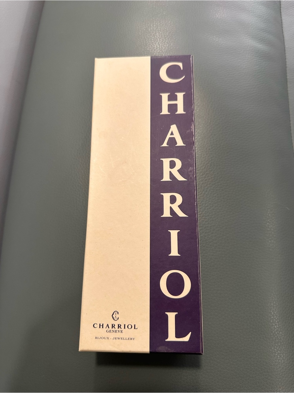 Charriol Cream and Dark Purple Branded Jewelry Case